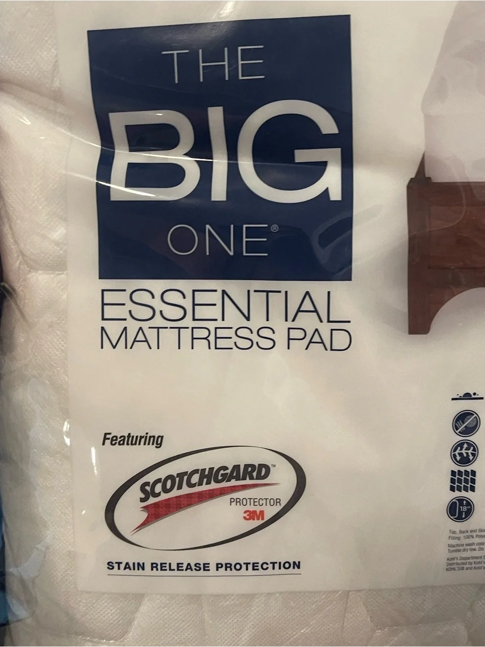 The Big One White Twin Essential Mattress Pad White Quilted Bedding Topper